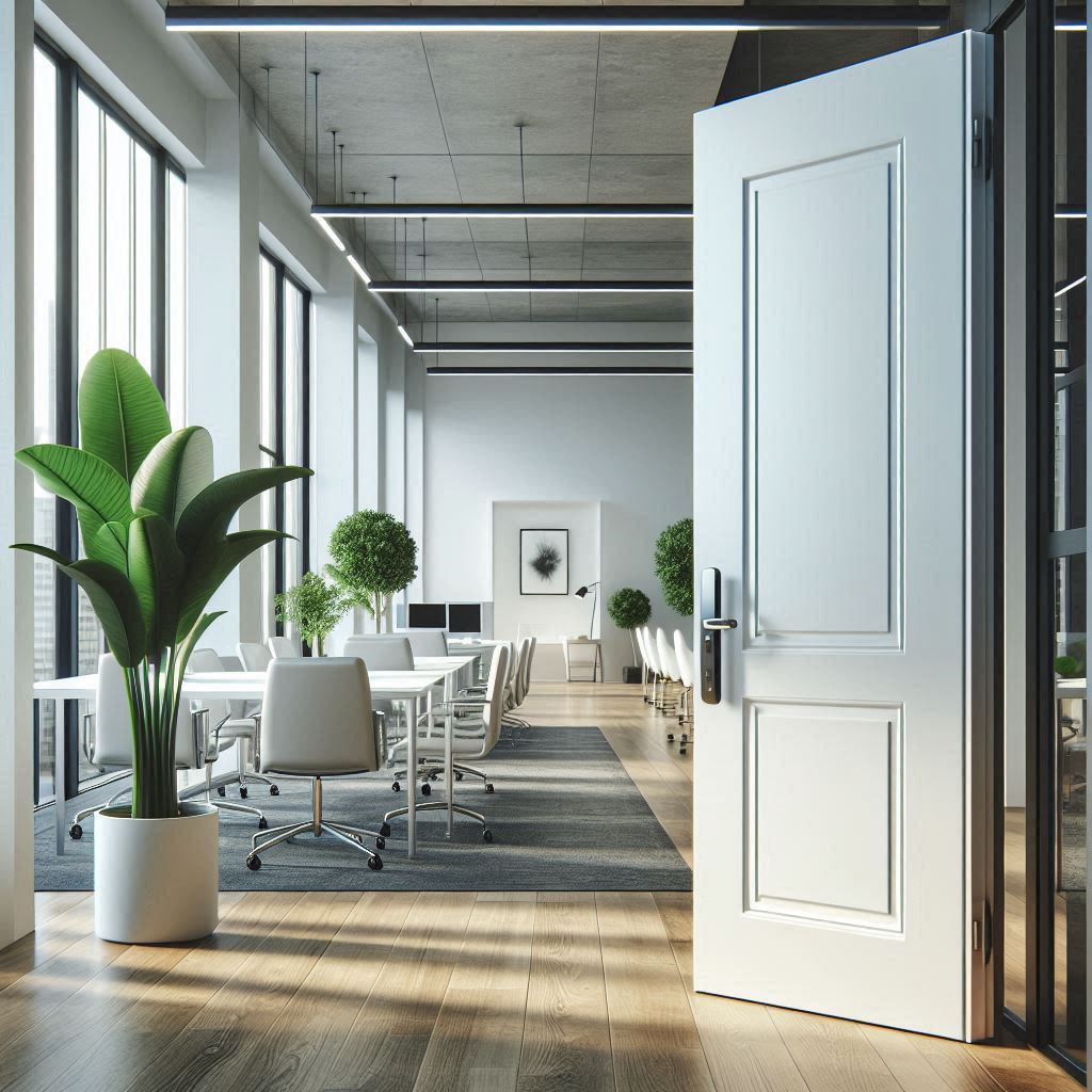 Porta acústica em ambiente